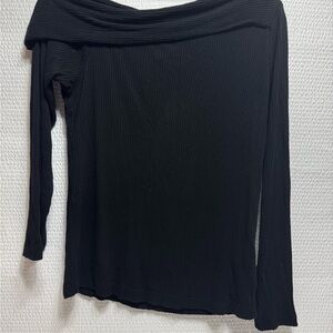 Elegant Black Off-Shoulder Women's Top